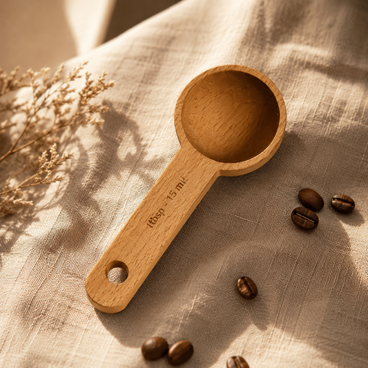 Wooden Measuring Spoon Beech Walnut Material