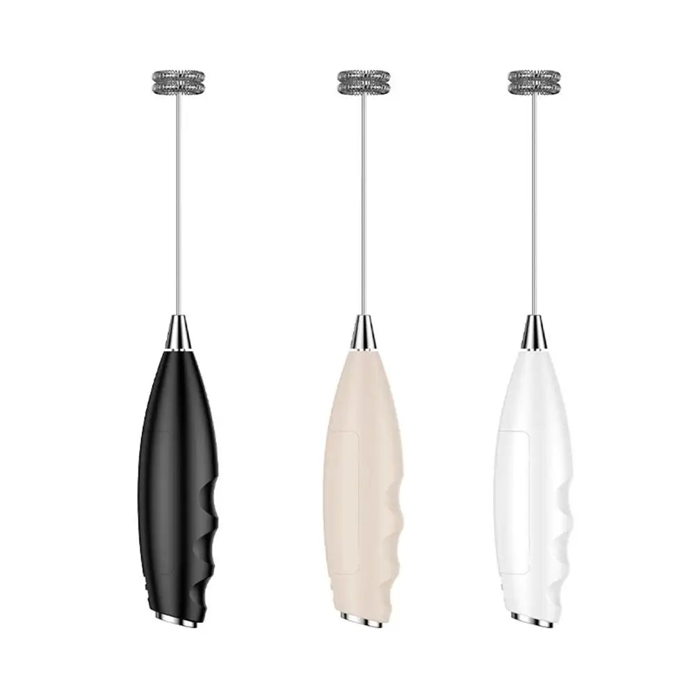 Electric Milk Frother Battery-Powered Handheld Foamer Coffee Cream